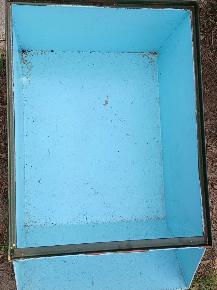 1 Vintage Stackable metal Storage bin large Parts Bin#5 stackbin corp 12 avail.