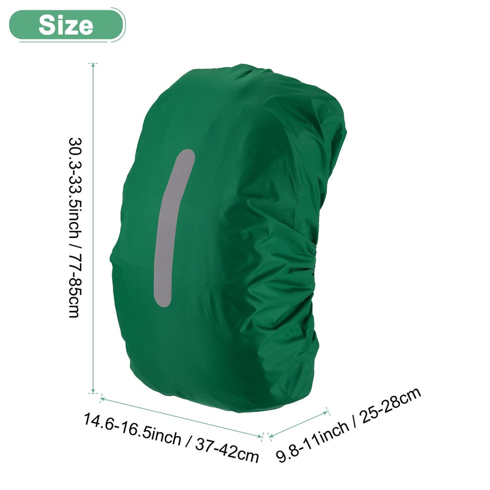 75L-85L Backpack Rain Cover with A Vertical Reflective Strap [Postal Green]