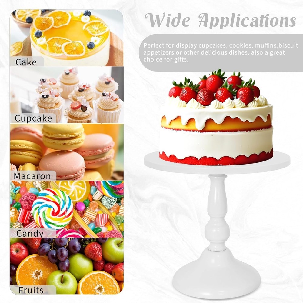 8 Pcs Cake Stand White Metal Dessert Table Display Set 3-Tier Cupcake Stand Cake