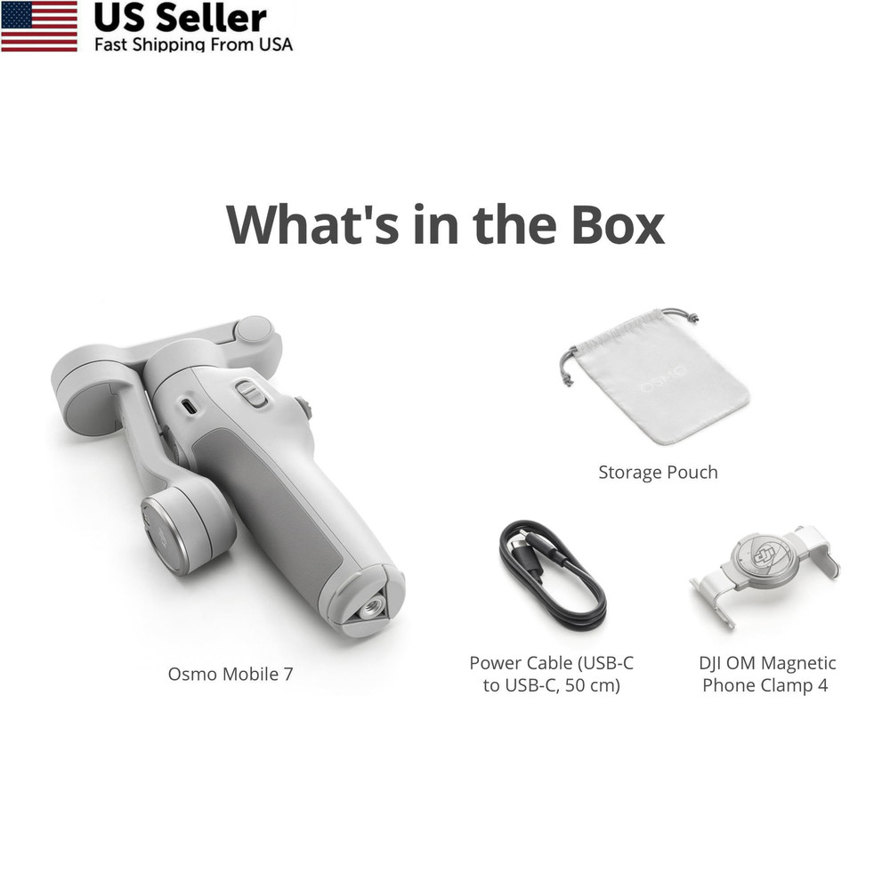 DJI Osmo Mobile 7 Gimbal Stabilizer for iPhone, Android, Built-in gray