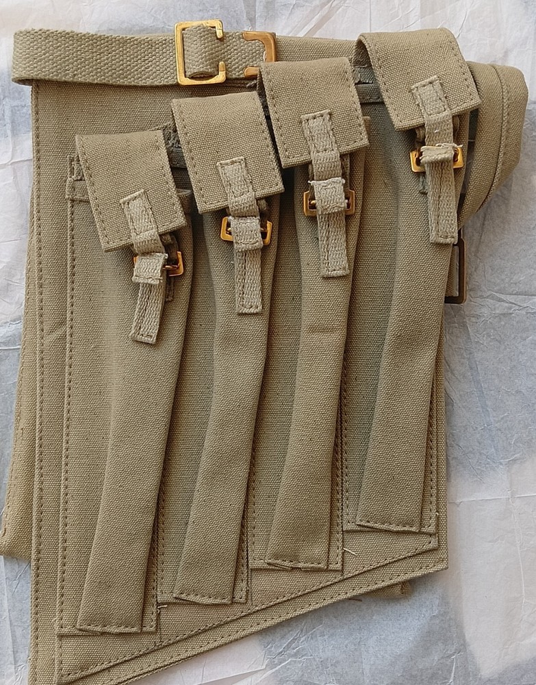 British WW2 Sten Webbing Carry Case Canvas Bag Khaki