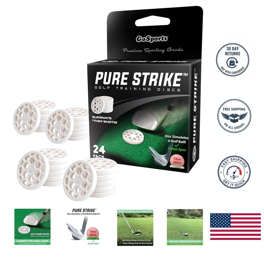 Golf Pure Strike Training Discs 24 Pack - Master Your Swing with  Rubber