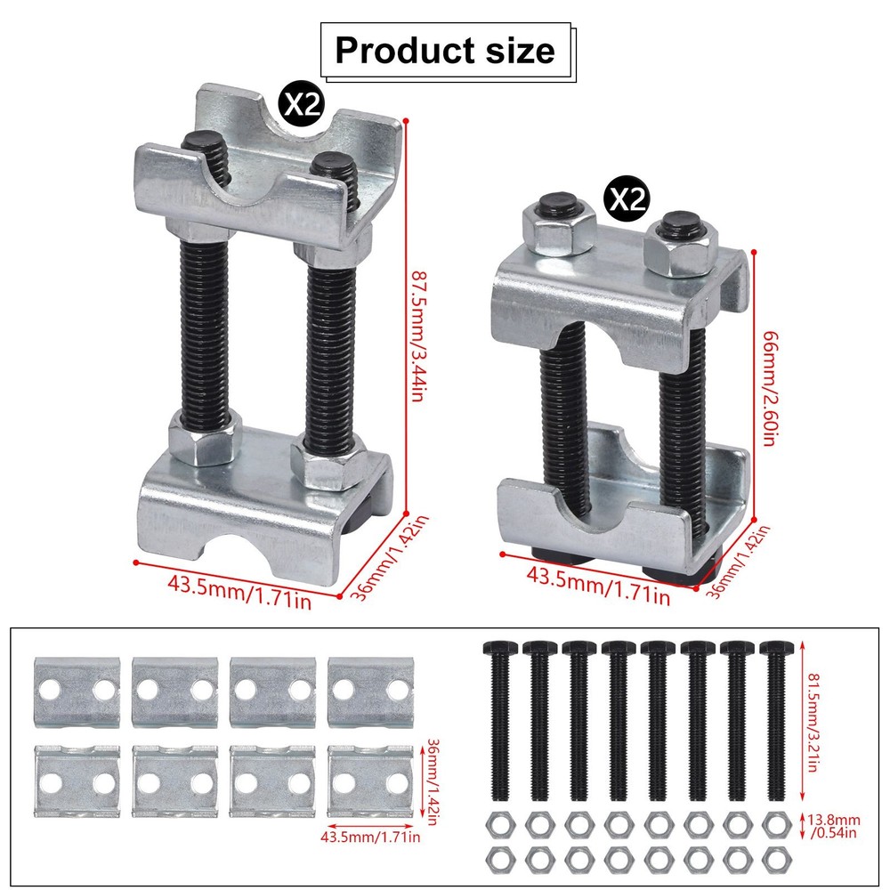 4pc Set 2-Way Adjustable Lift Or Lower Spring Spacer Coil Spring Compressor