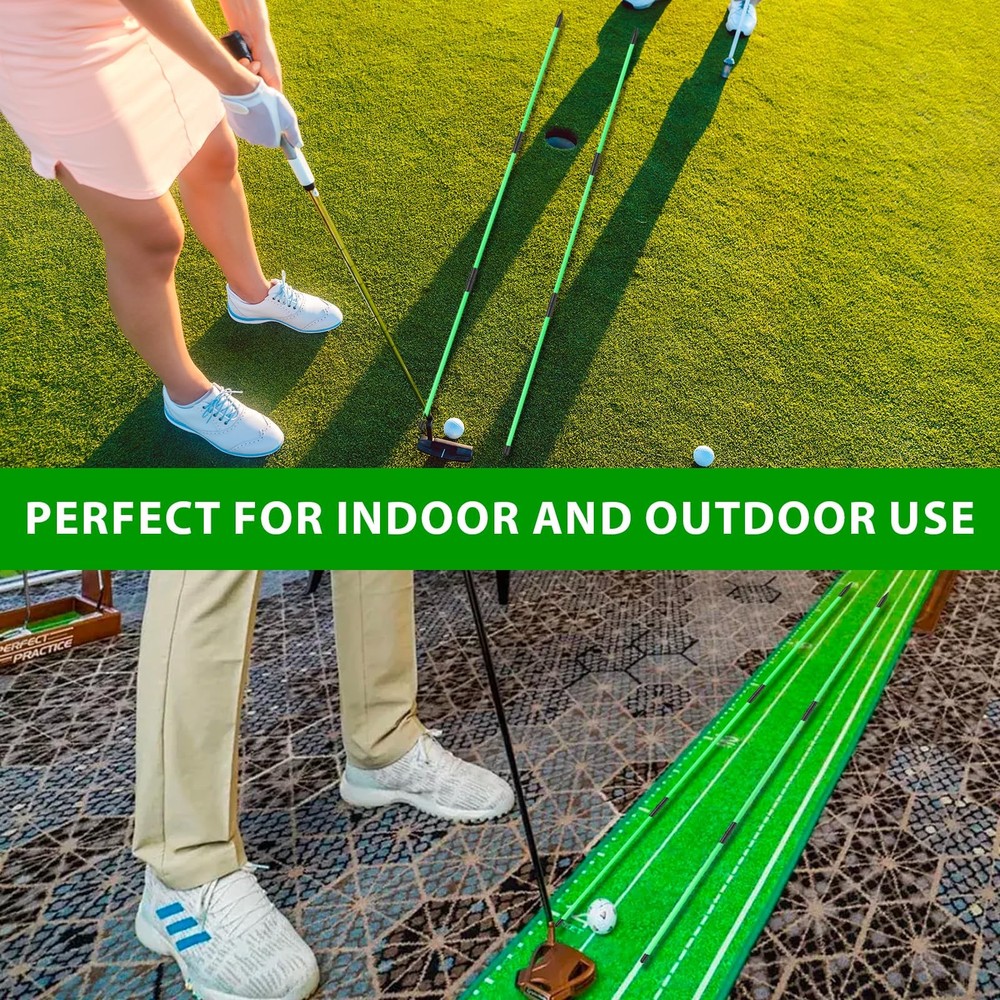 Golf Alignment Sticks 2 Packs 48" Foldable Alignment Stick Golf Training Aid ...