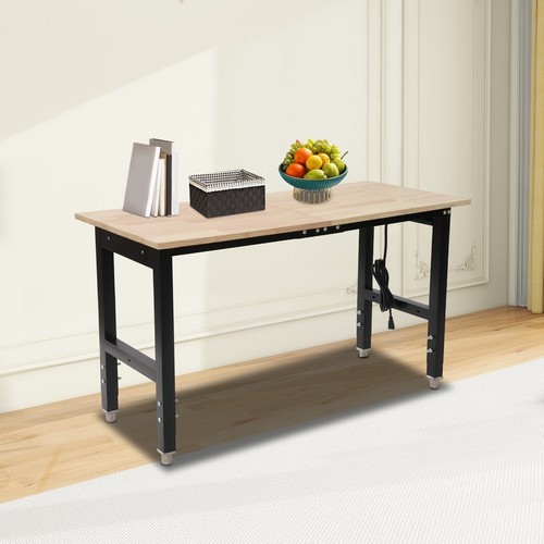 Workbench Heavy-Duty Work Table Freestanding Rectangular Work Bench Adjustable