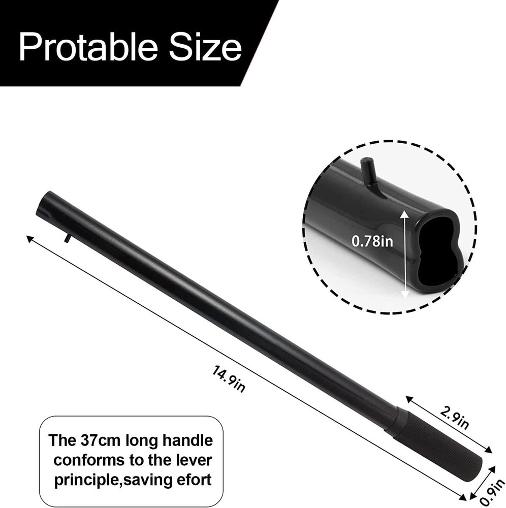 Horizontal Hydraulic Jack Handle 2 Ton Jack Handle Replacement with Rubber Glo