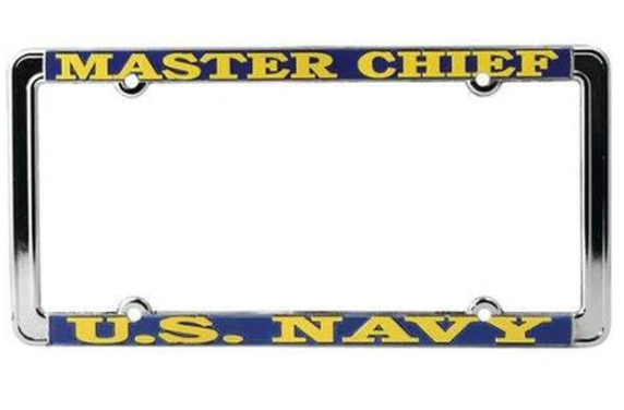 navy master chief license plate frame made in usa
