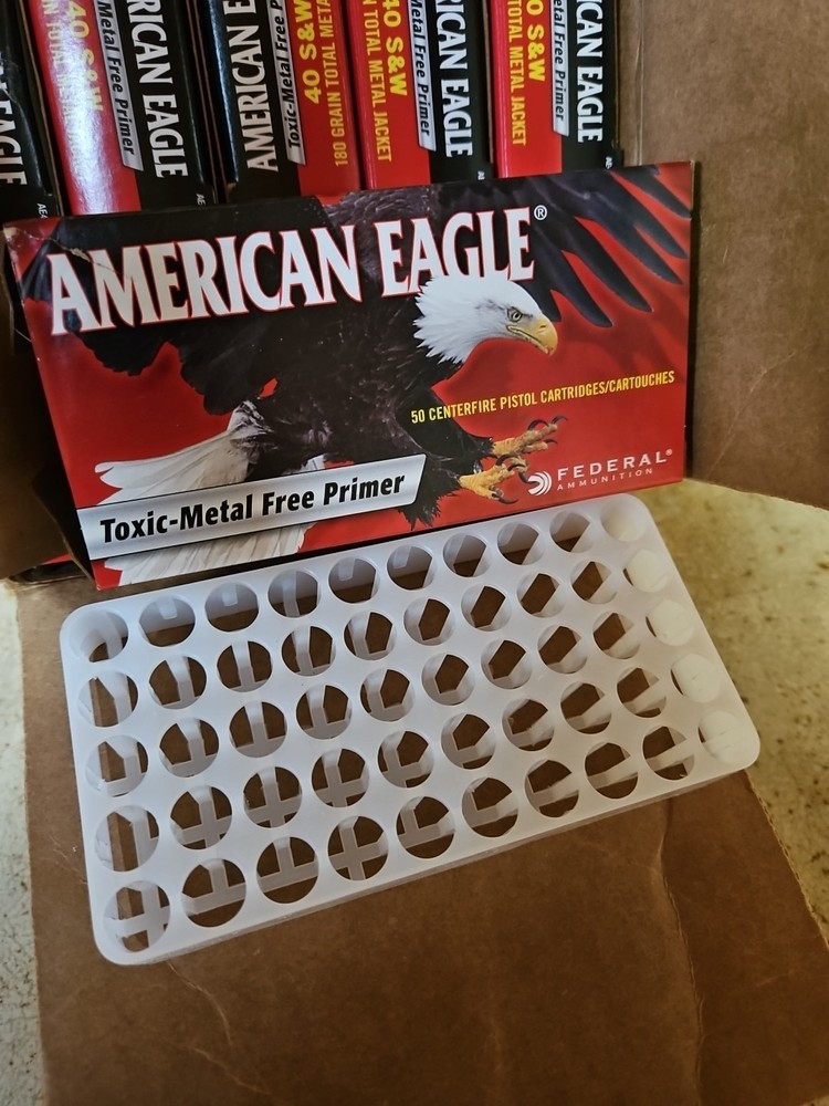 Empty 1000 Rd. Case Of 40 Cal Trays & Boxes