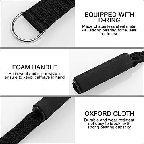 4pcs Resistance Band Handles Plastic D Ring Exercise Strap Foam Handle 4pack