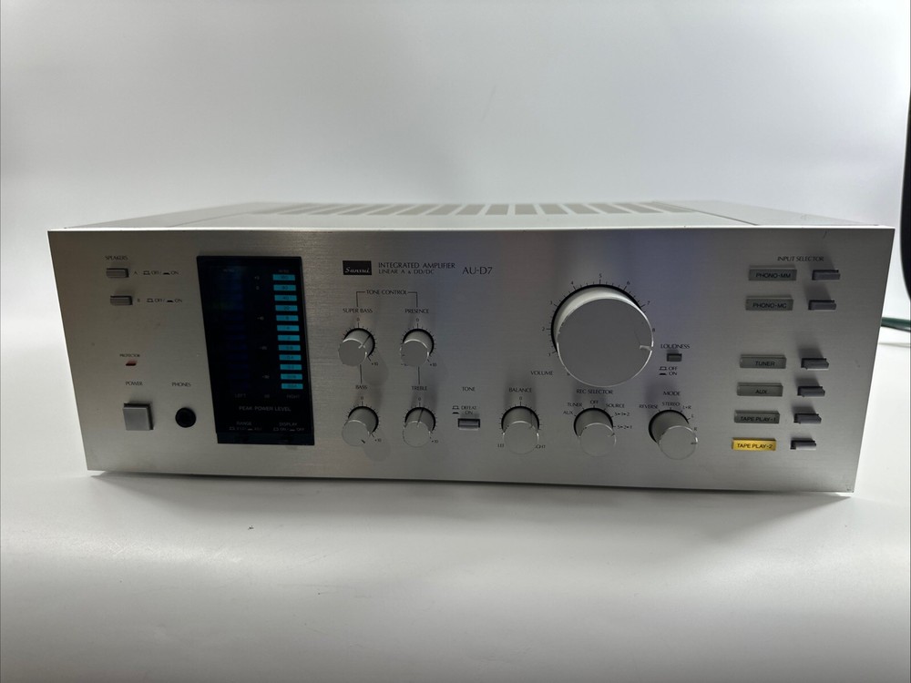 Sansui AU-D7 Integrated Amplifier Silver 220V Vintage Amp Audio, Works