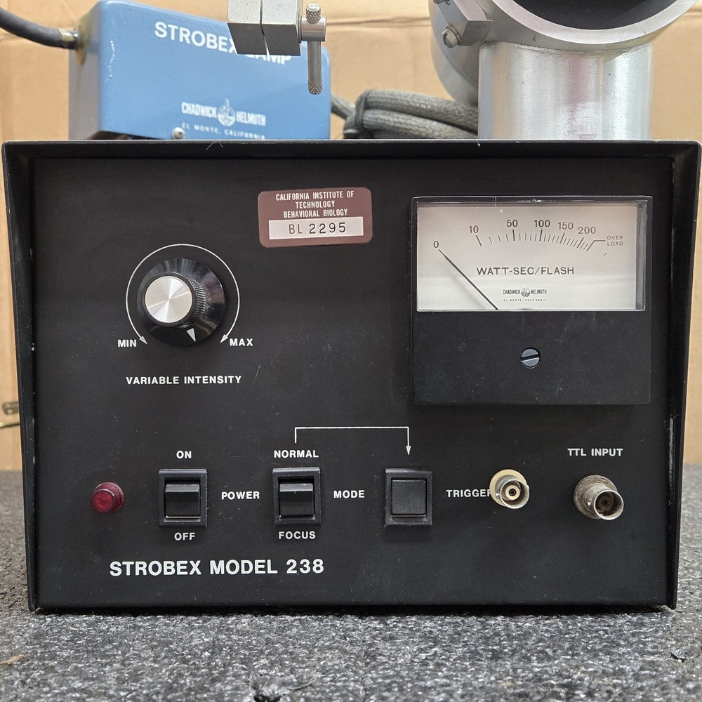 Chadwick Helmuth Strobex Model 278 Xenon Arc Strobe/Flash Lamp & 238 Controller