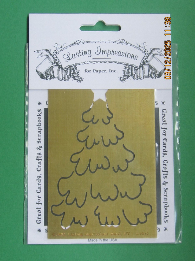 Embossing Template Stencil Lasting Impressions  Evergreen Tree