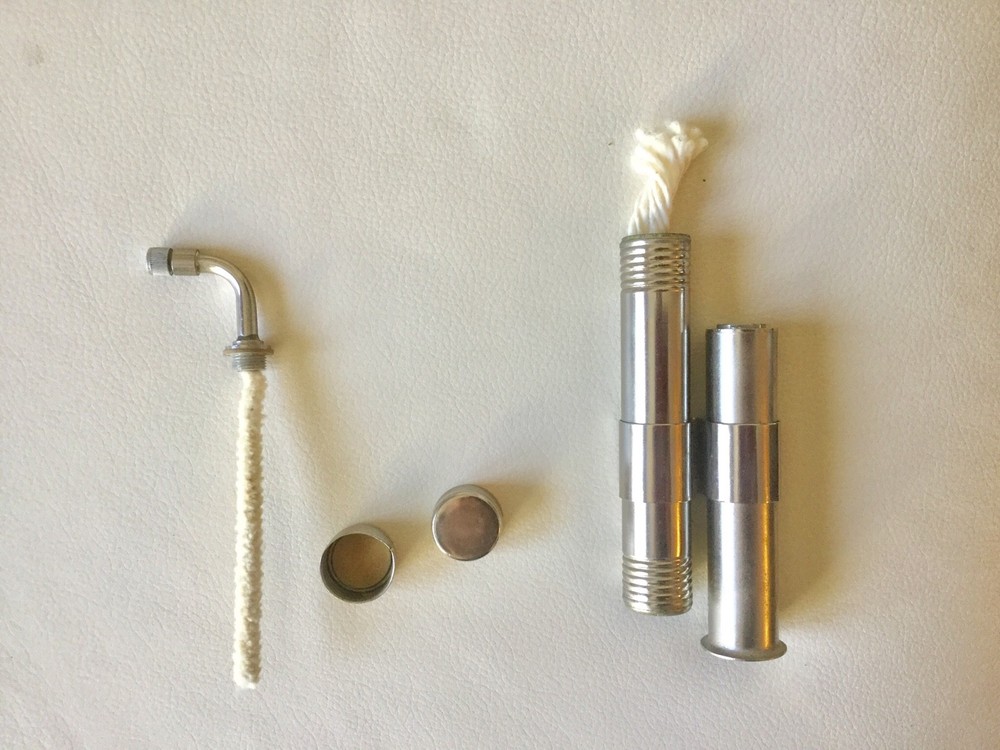 Vintage Antique Torch, Nickle plated Brass