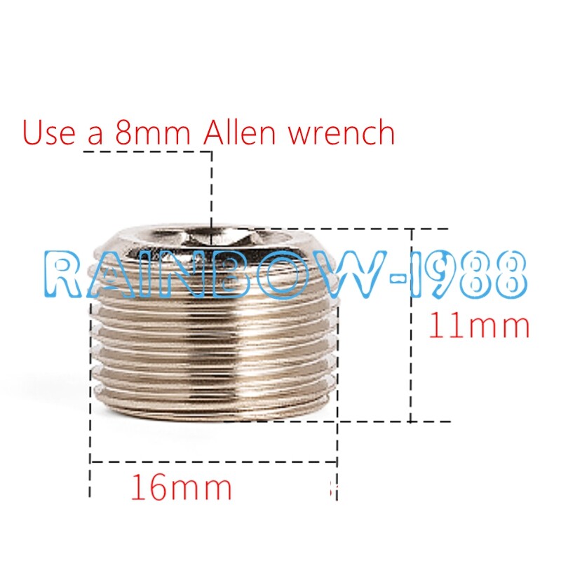 10PC FOR Pneumatic hexagonal electromagnetic valve manifold plug BD-03 3/8