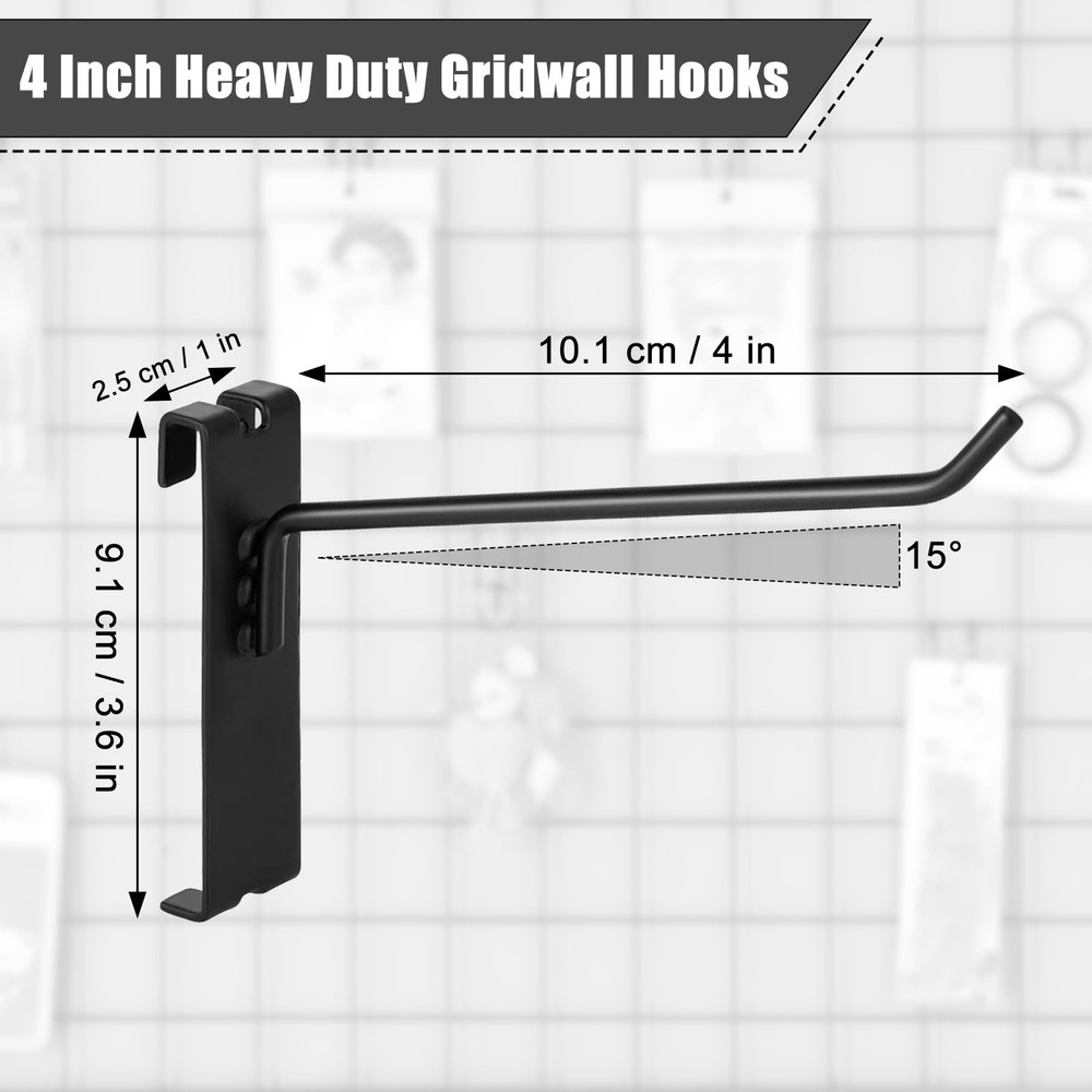 Gridwall Hooks 4 Inch Gridwall Panel Hooks Heavy Duty Gridwall Hooks Hangers ...