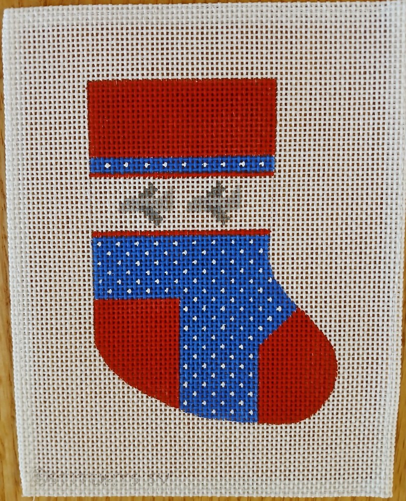 Five hand painted Stitch-Its 14-count needlepoint mini canvases - Airplanes