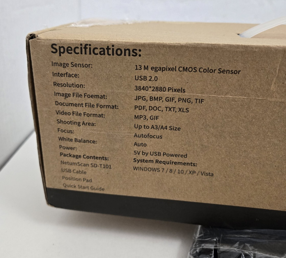 NetumScan 13MP Book Document Camera AI OCR Portable A4 Video Projector