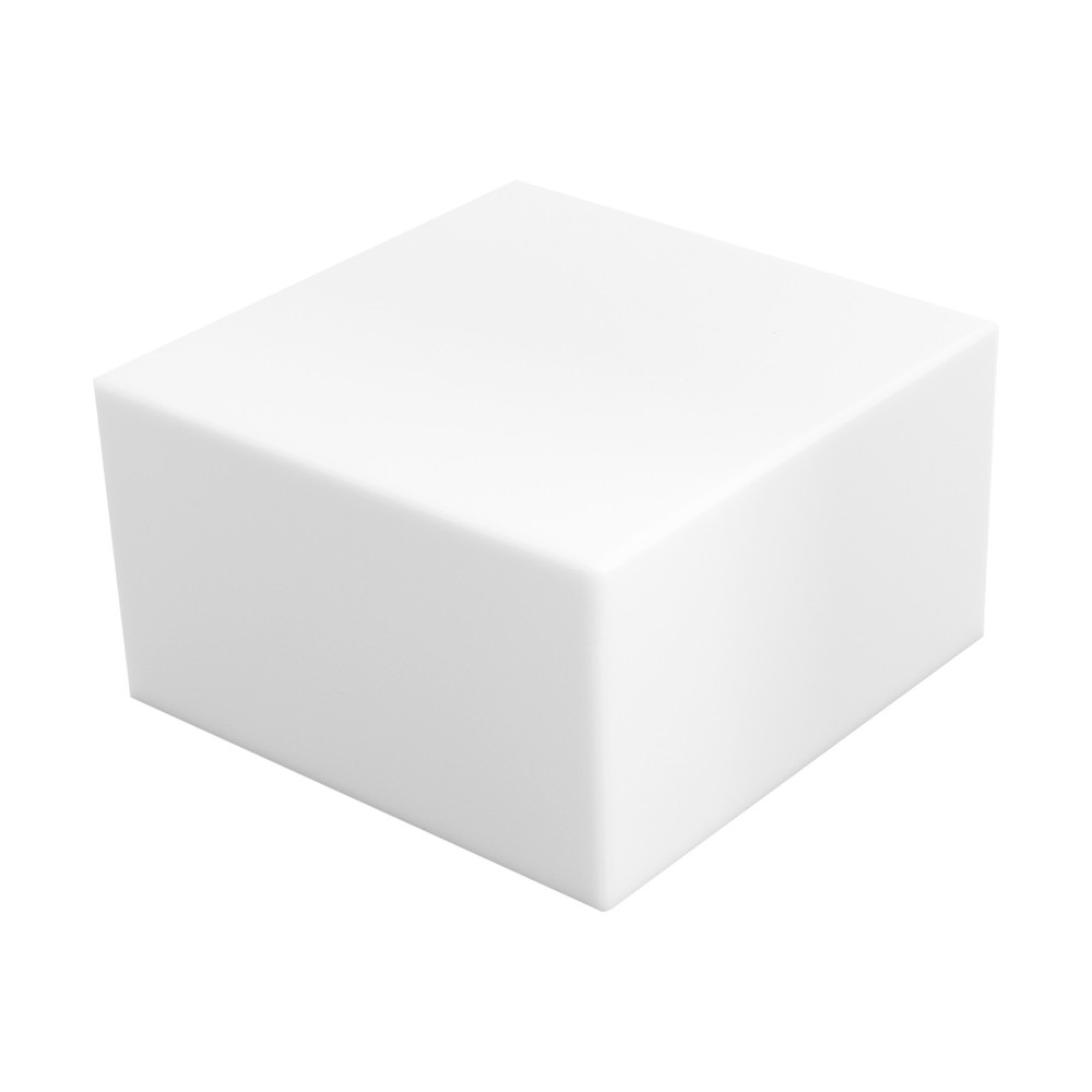 6Pcs White Rectangular Display Stands Pmma Tabletop Stands Three Sizes 11.02Lbs