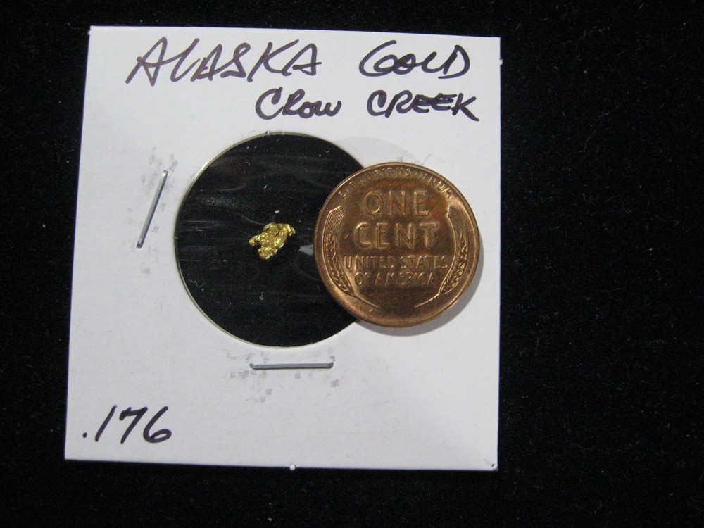 ALASKA GOLD  CROW CREEK MINE .176 GRAM