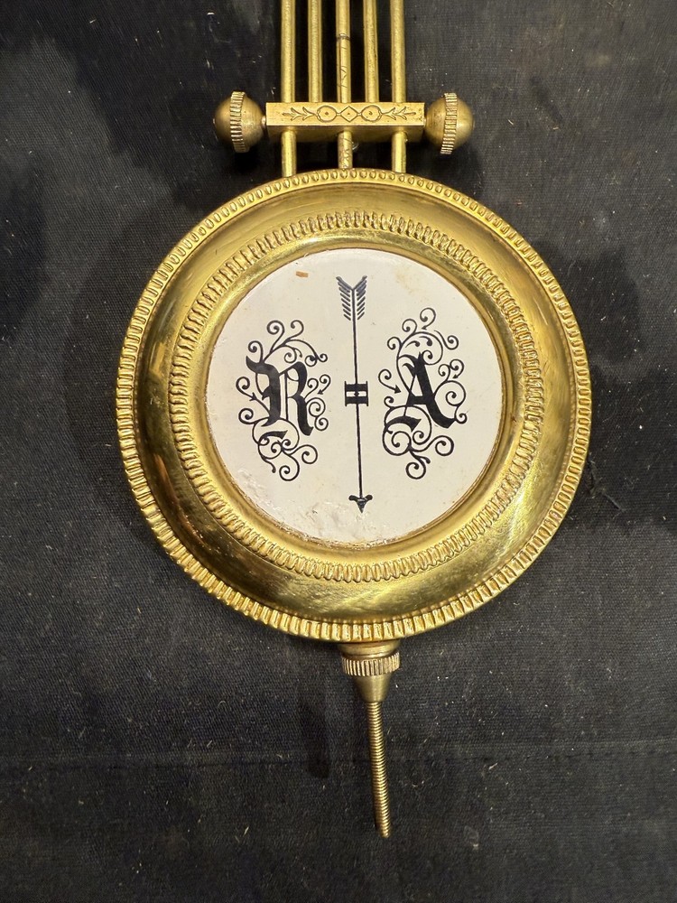 (CC66) Antique German R-A Wall Clock Pendulum 11"