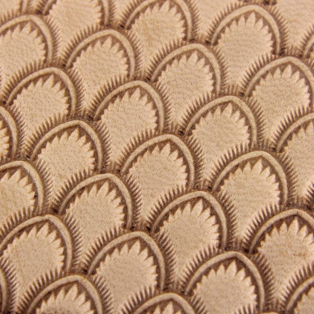 Leather Stamping Tool - Crescent Shell Geometric Border Stamp