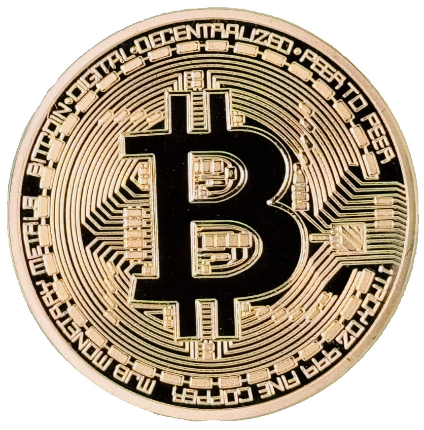 2013 BITCOIN Physical Commemorative Crypto Block Chain 24K Gold Plated + Capsule