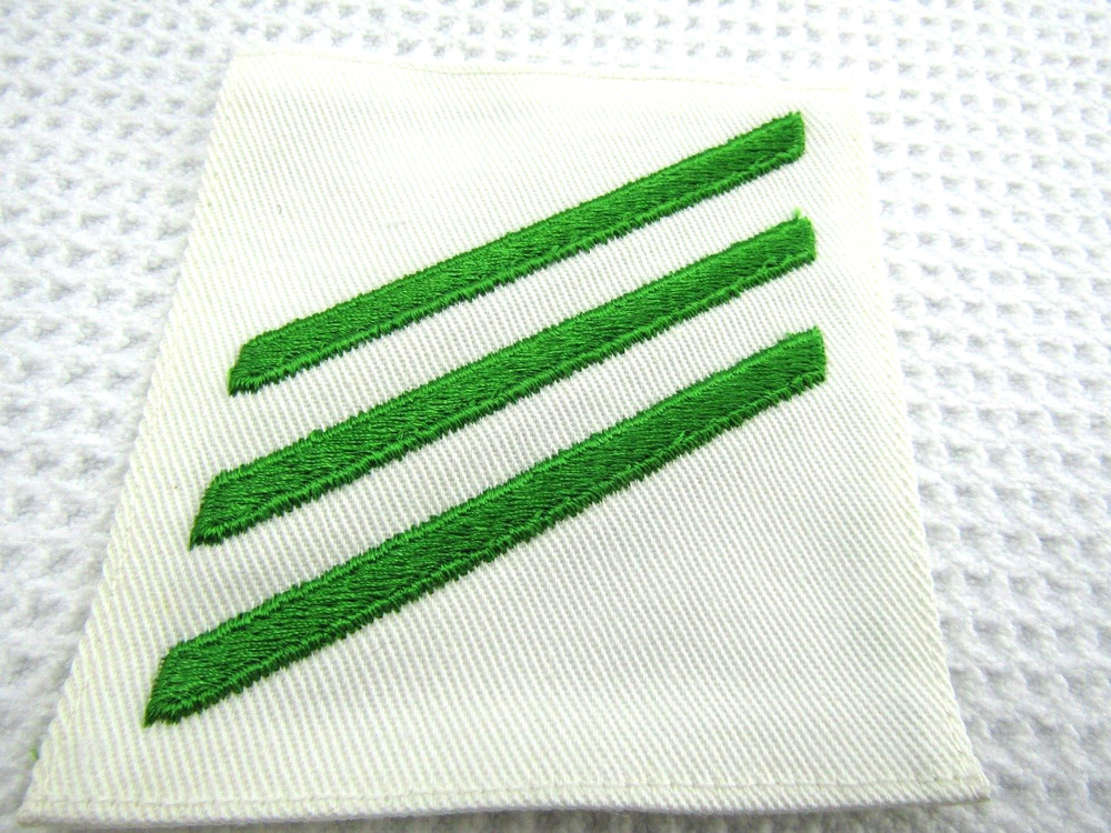 U.S. Navy Patch E-3 Rating Badge White 2 patches