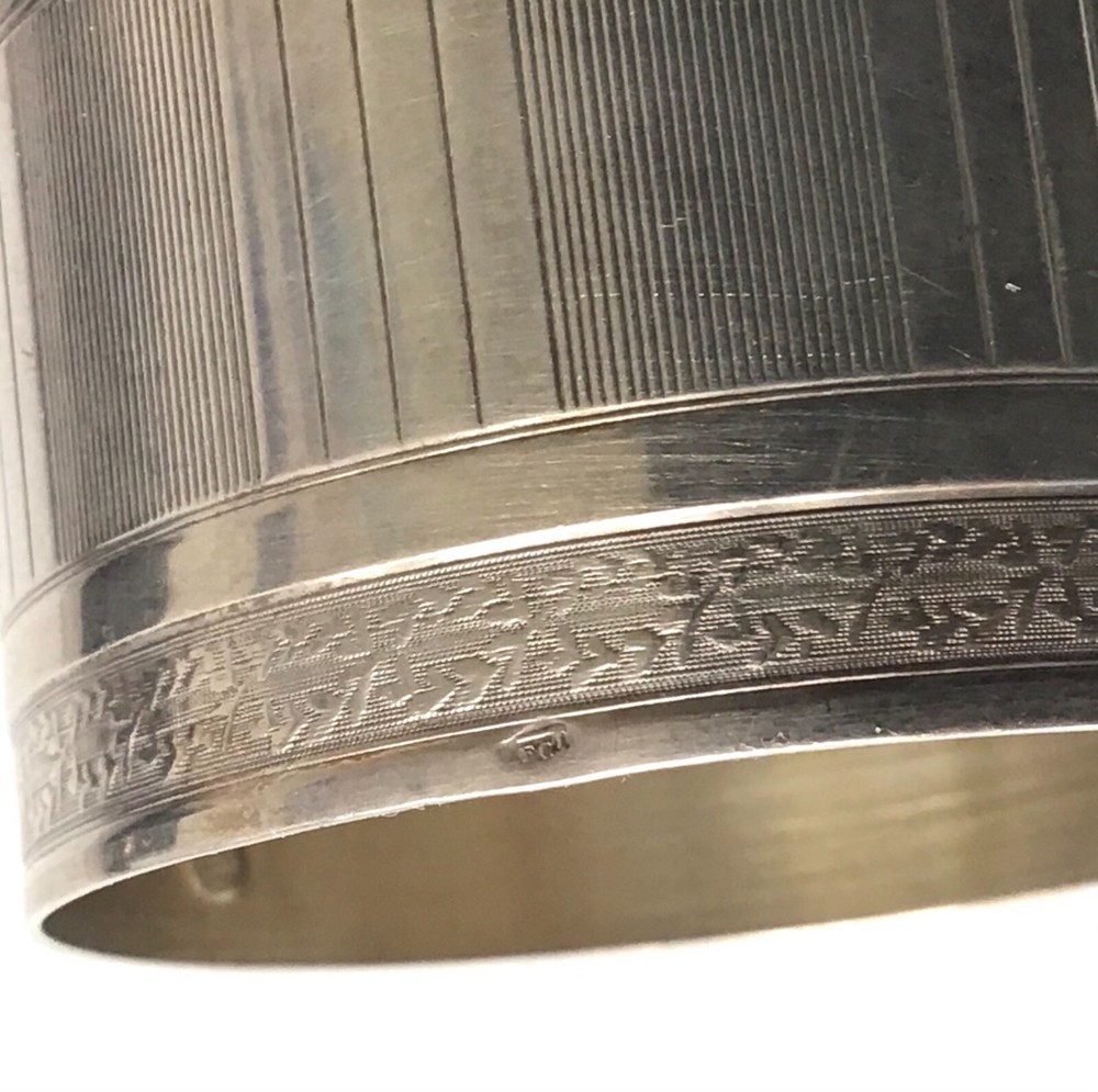 Antique french solid Sterling silver napkin ring