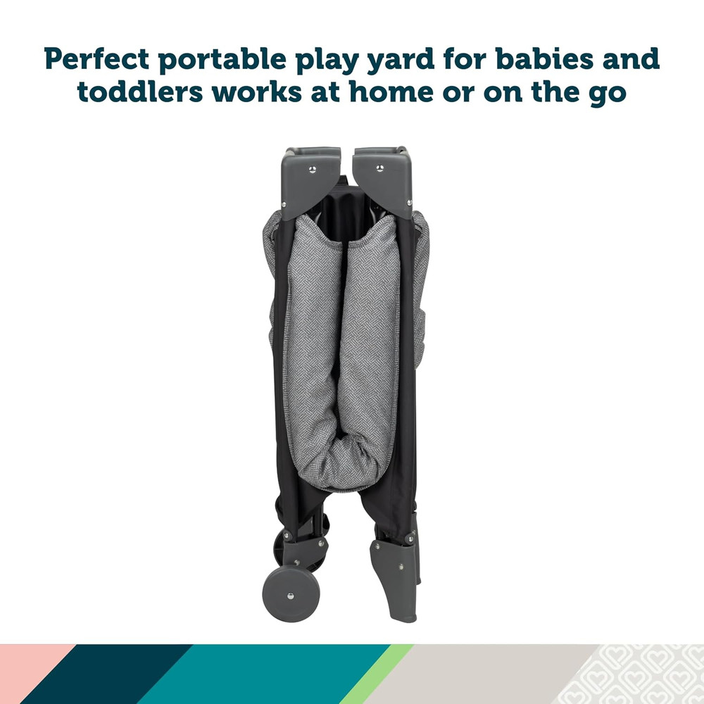 Basic 2-In-1 Play Yard with Bassinet, Gray