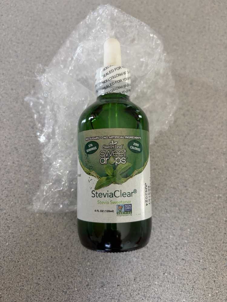 SweetLeaf SteviaClear Liquid Stevia Drops 4 fl oz Zero Calories Non-GMO