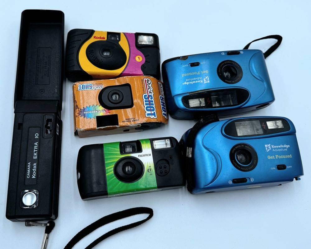 Vintage Disposable camera single use camera collection 6 cameras