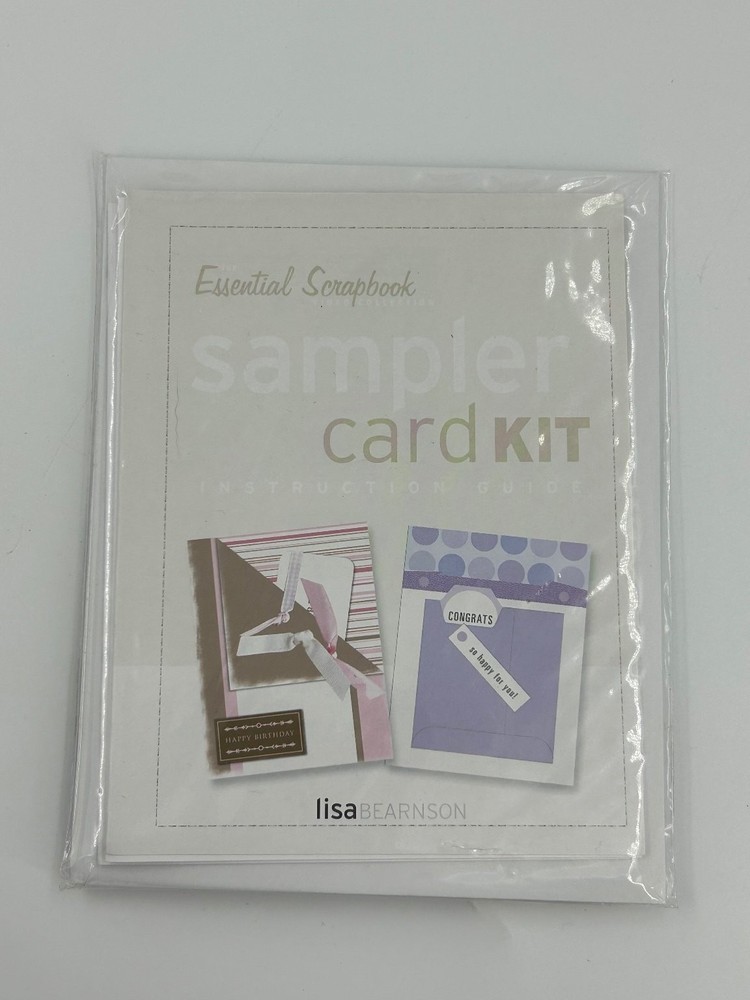 lisa BEARSON Essential Scrapbook Sampler Card Kit Instruction Guide DIY