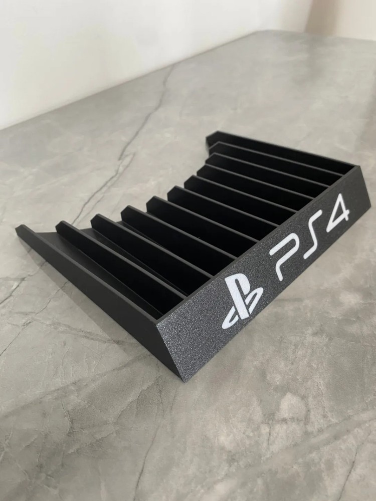 PS4 Game Case Holder Storage Rack Display Stand 10 Game Organizer Black