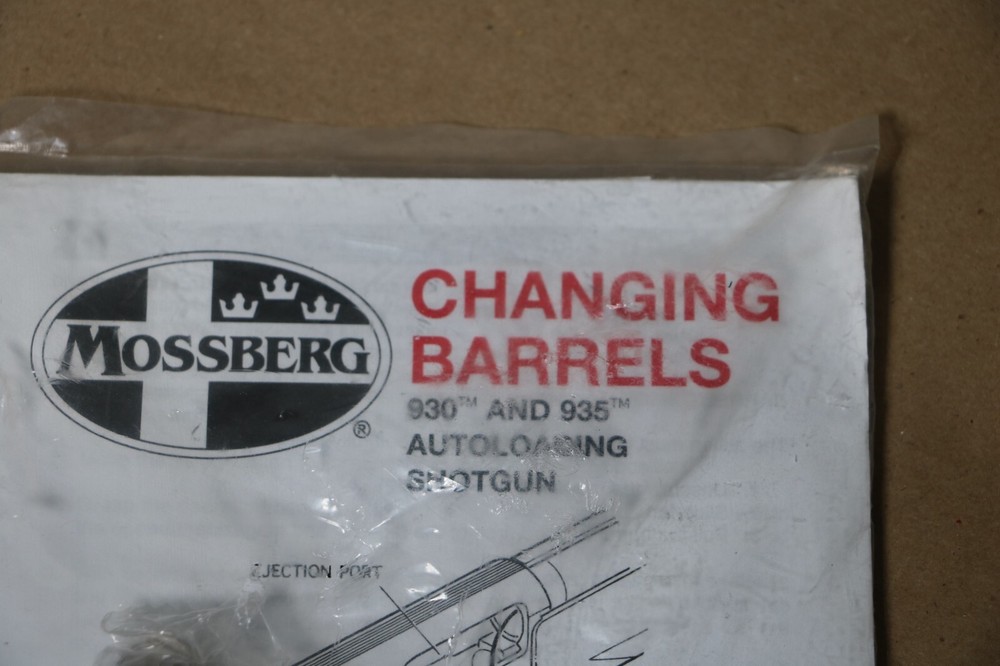 Original Mossberg Owner's Manual Packet & Lock for Models 930 & 935