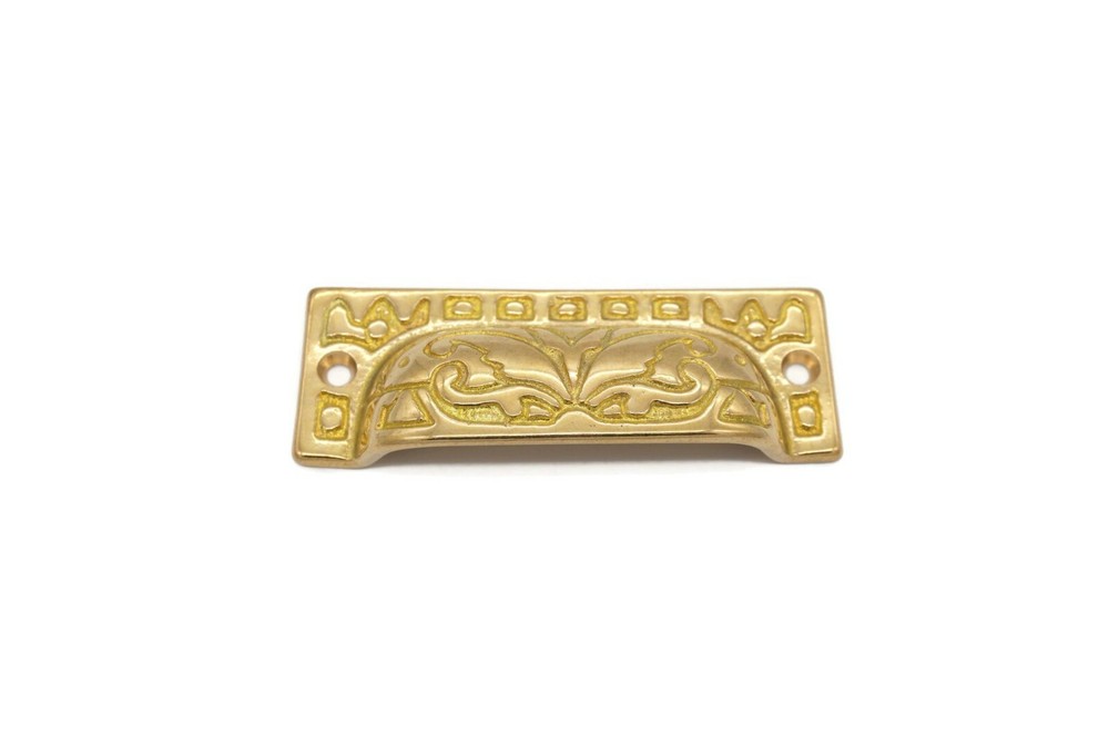 Brass Bin Pull Victorian Eastlake Bin Cup Pull Marine Cabinet Pull Boat Bin Pull