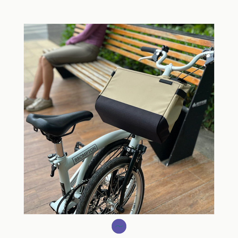Original Front Bag Carrier for Brompton Bikes - Sandy - Designed by ecoReleaf -
