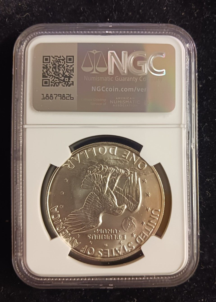 1973(S) Silver $1 NGC MS 66 Ike Dollar Coin