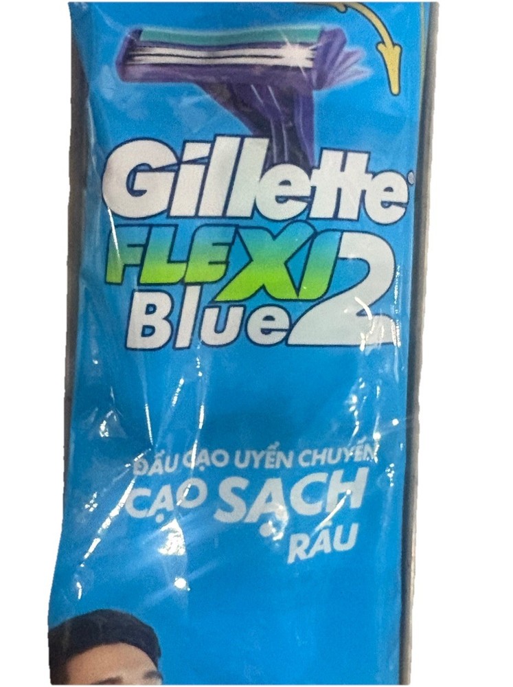 3 Gillette Flexi Blue 2 Double Blade Men's Razors 2 Per Pack