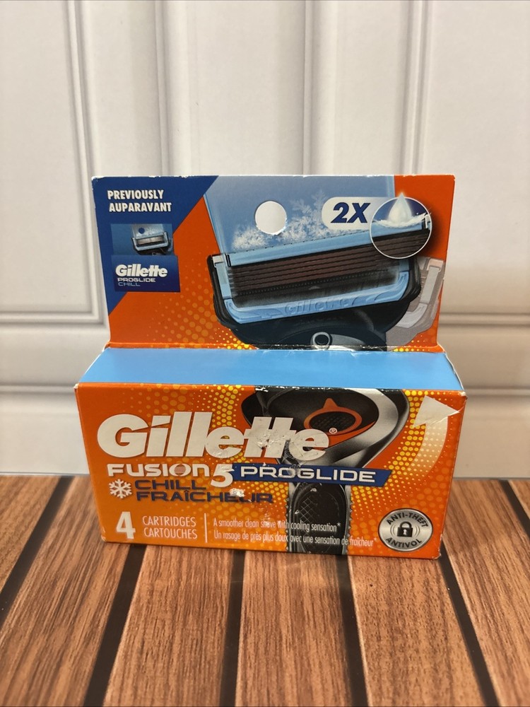 Gillette PROGLIDE Chill Factor 4 Cartridges - FAST SHIPPING