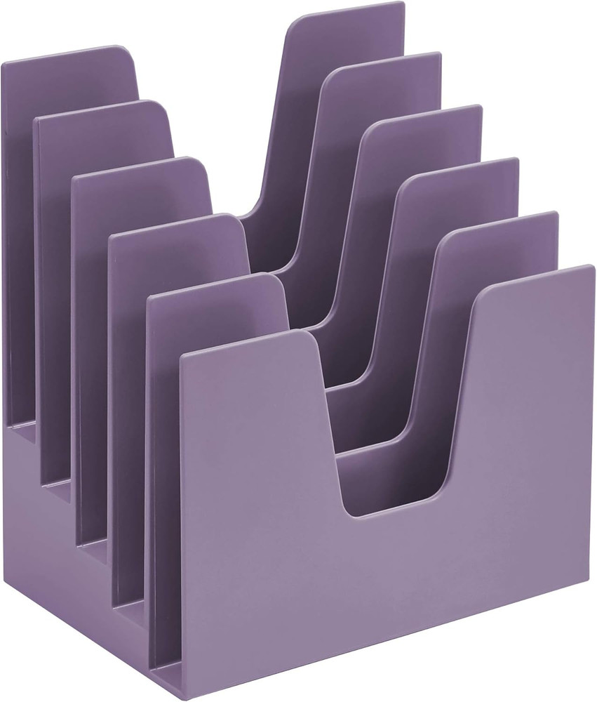 5 Section Incline File Sorter Organizer, Mail, Folder, Letter Desk Organizer, Ra