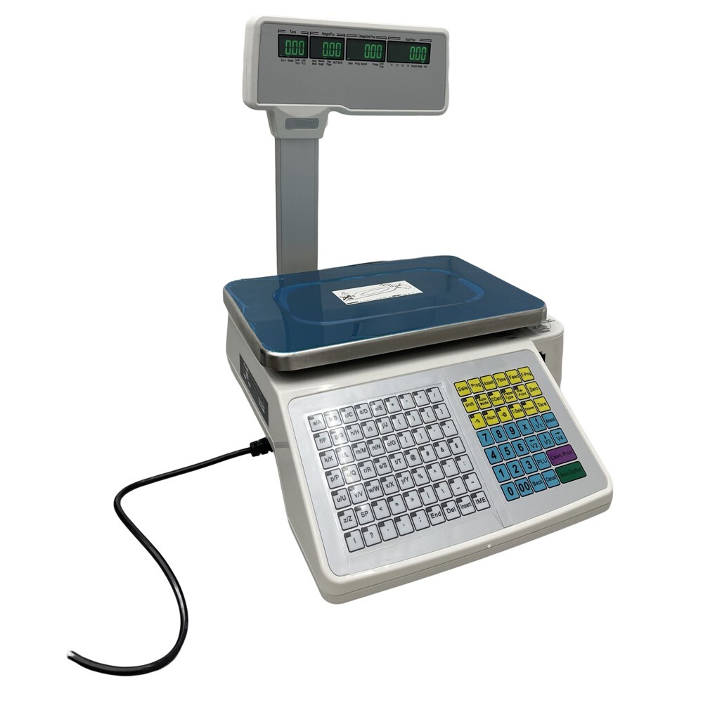 Digital Price Computing Scale w/ Thermal Label Printer 33lbs Capacity Food Scale