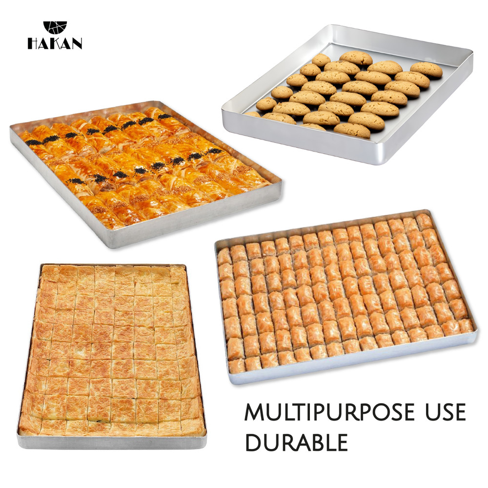 Hakan Aluminum Half Sheet Baking Pan 14x18-inch, 2.2lbs Thick Rust Free Bakeware