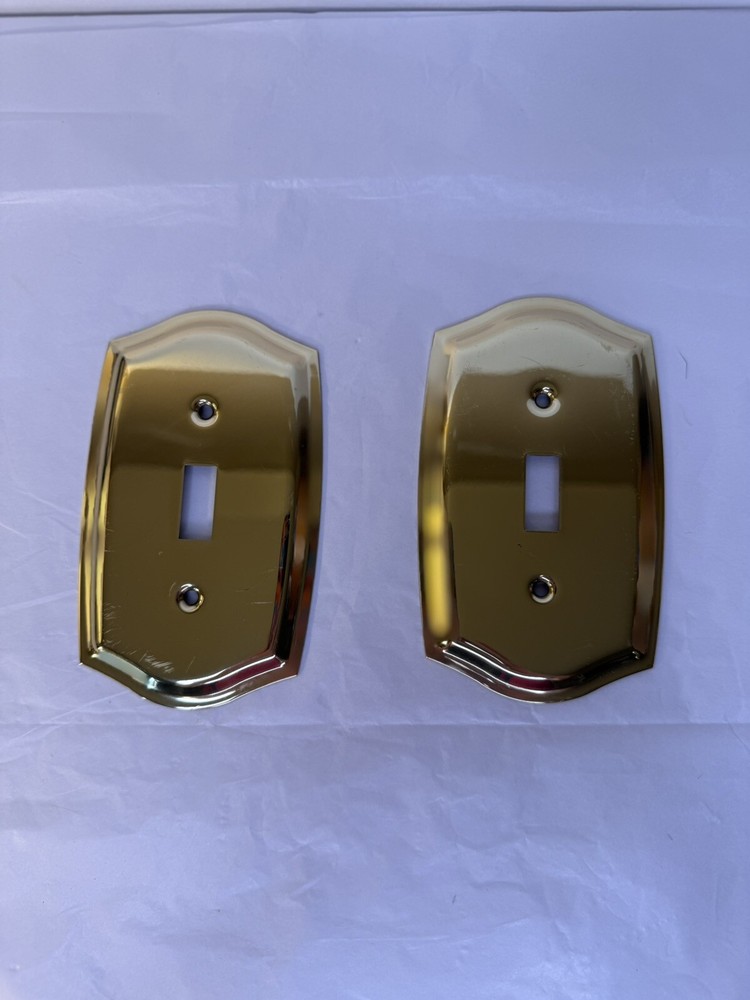 Pair Of Vintage Brass Switch plate Covers