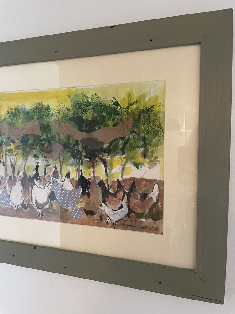 Doree Loschiavo Mixed Media Chickens