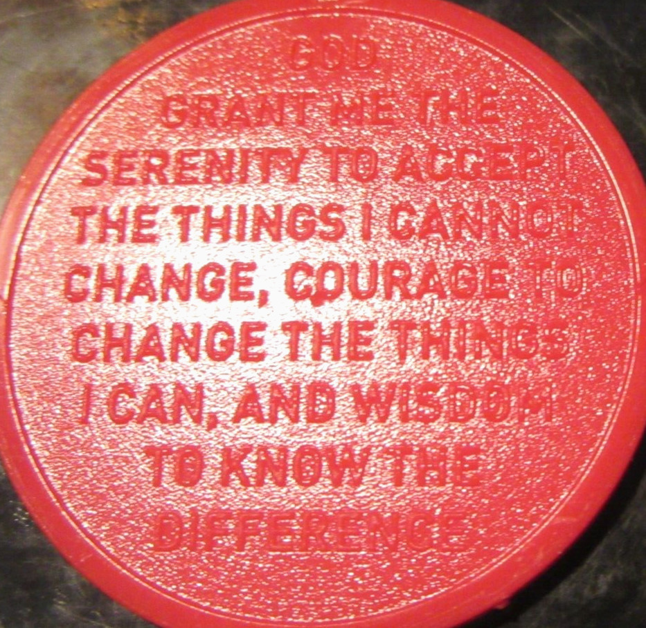 Alcoholics Anonymous Plastic AA 1 Month Poker Chip Medallion Token