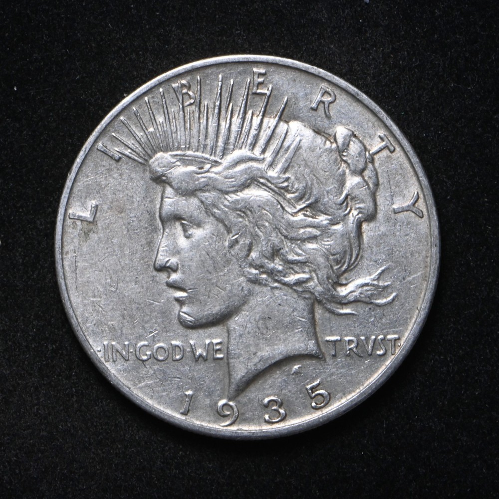 1935-S Peace Silver Dollar XF++ (cn16819)