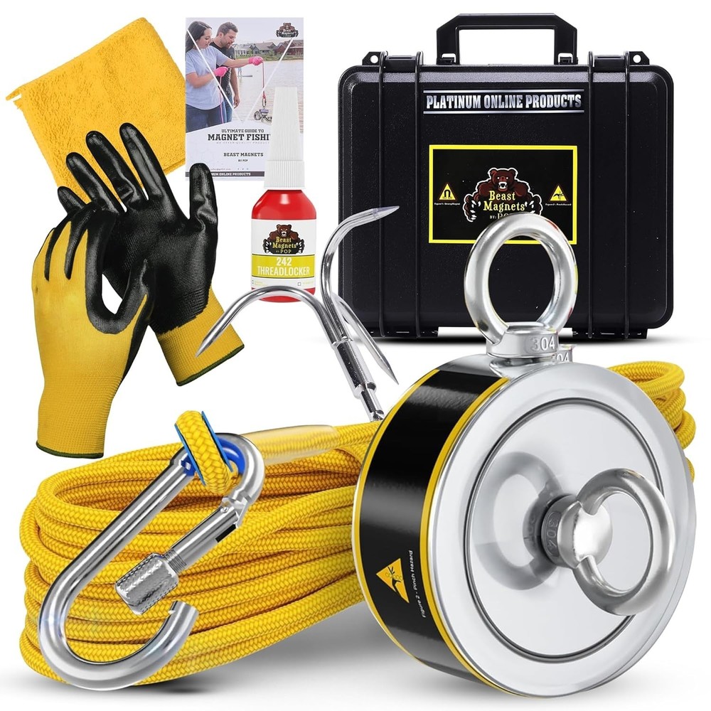 Complete Magnet Fishing Set | Double Sided N52 Magnet