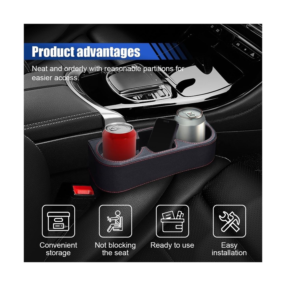 Car Cup Holder, Auto Front Seat Organizer, Multifunctional Cup Drink Holders ...