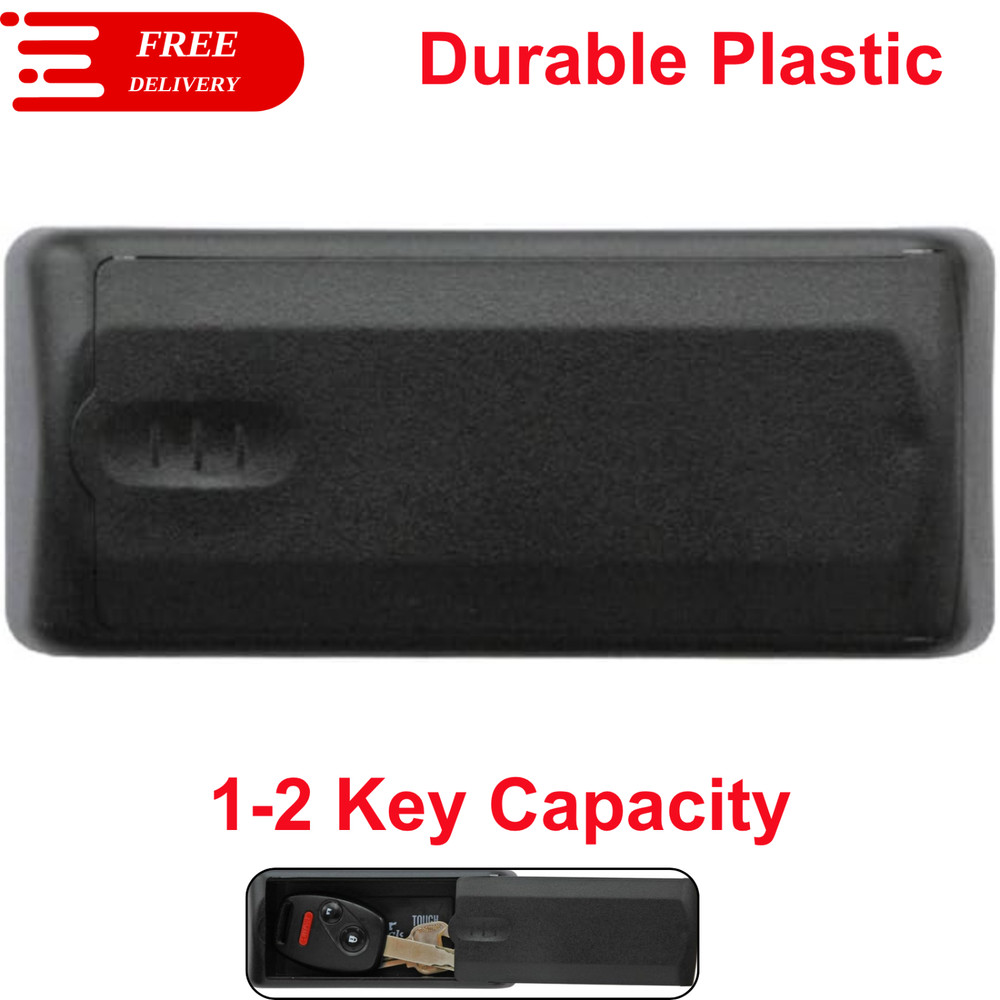 Master Lock 207D Magnetic Key Holder, 1-2 Key Capacity, Black, Durable Plastic