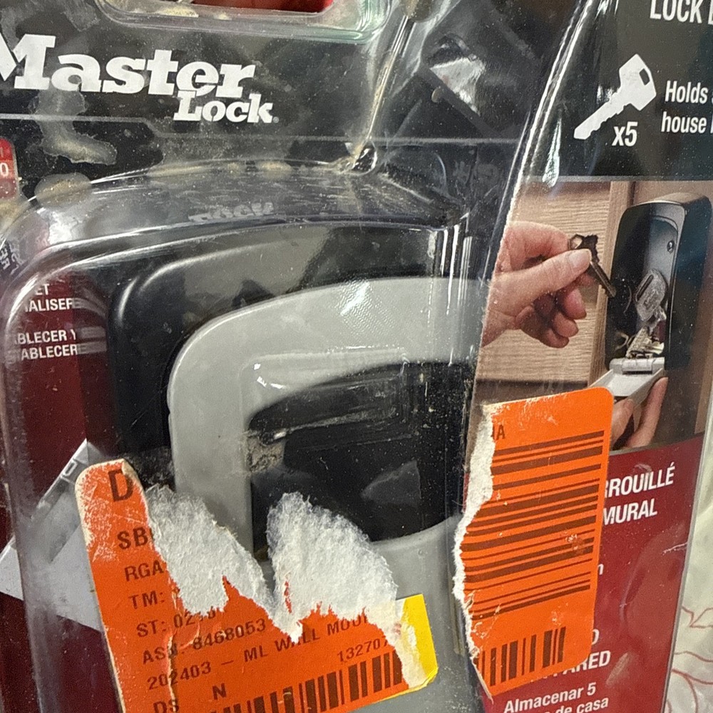 Master Lock 5401D 5-Key Locking Combination Steel Box - Black/Silver